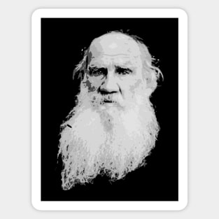 Leo Tolstoy Black and White Sticker